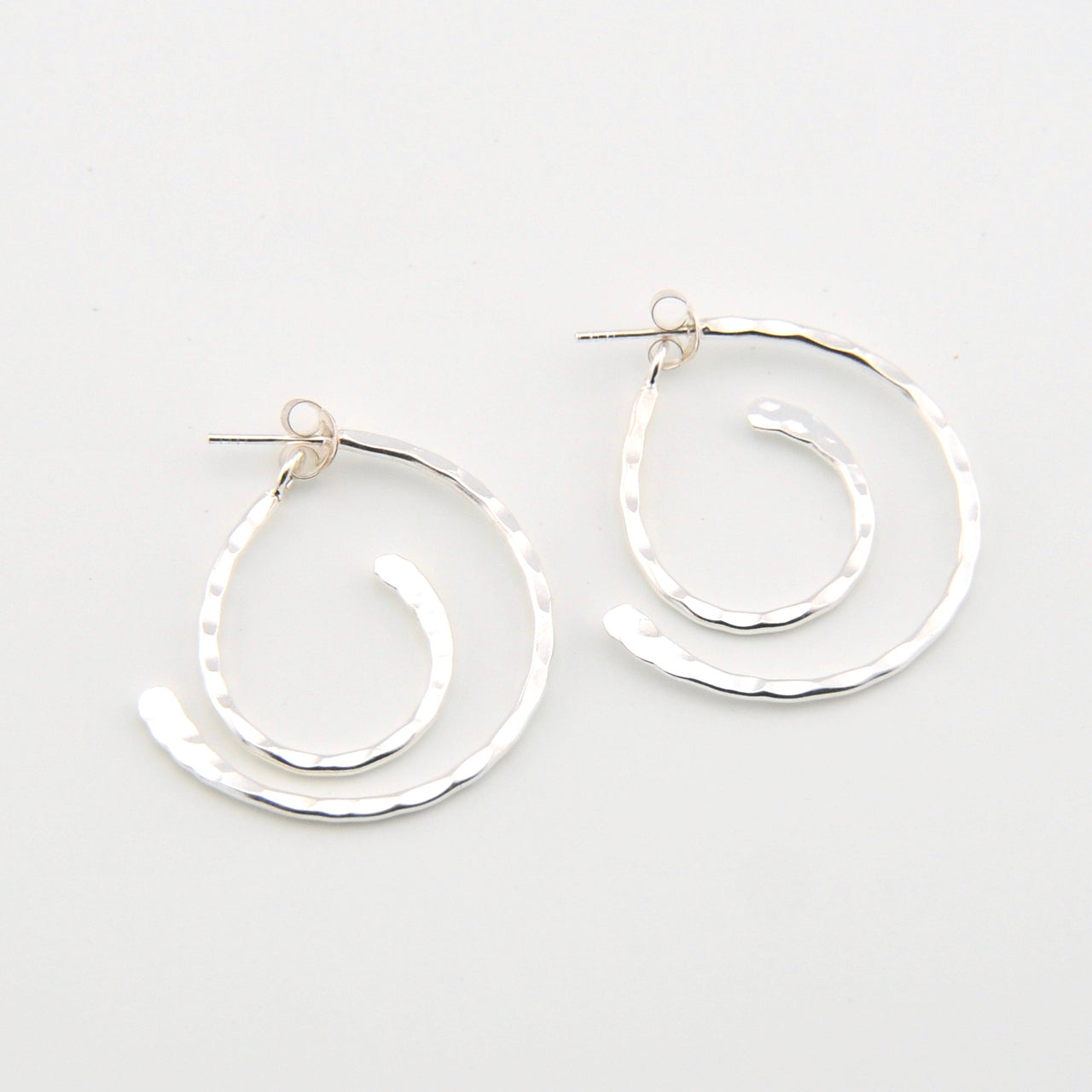 Silver Swirl Post Earrings