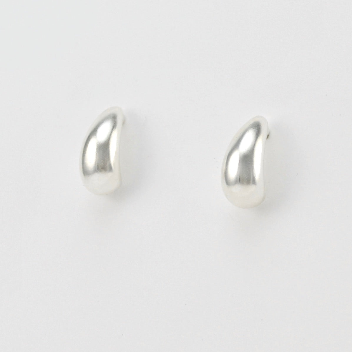 Silver Teardrop Post Earrings