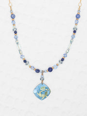 Sky Blue Elena Beaded Necklace