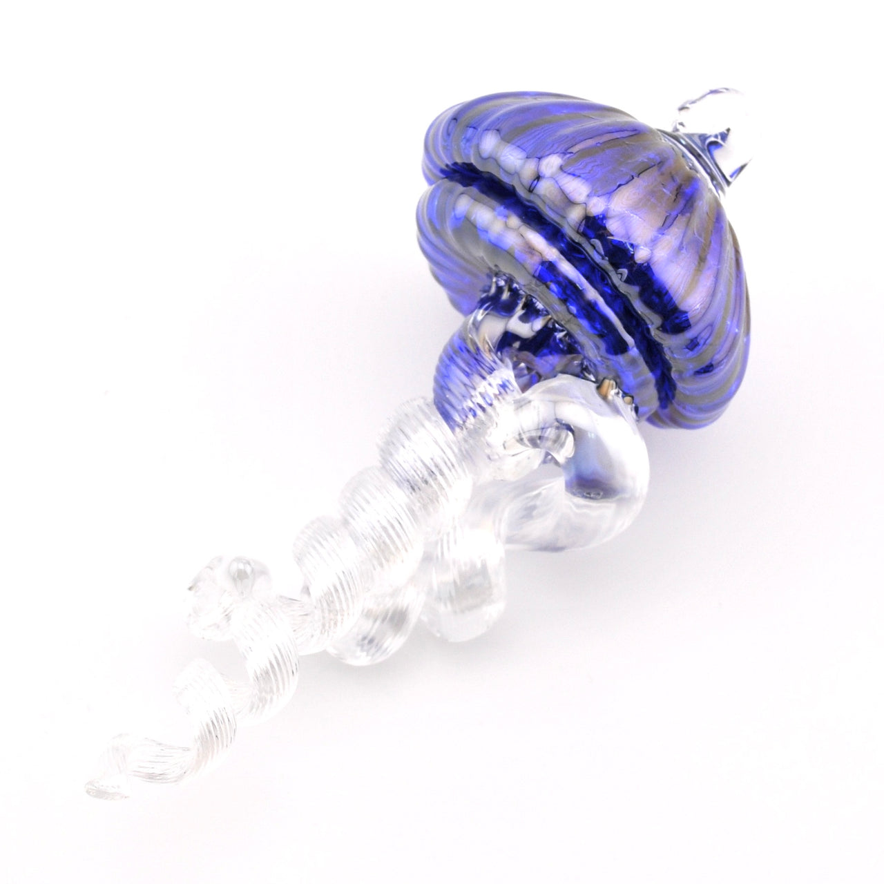 Small Cobalt Hanging Jellyfish Ornament