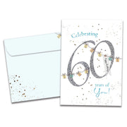 Spectacular 60 Birthday Card on white background