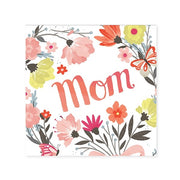Card with floral design and 'Mom' text on a white background