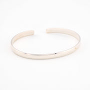 Silver bracelet on a white background
