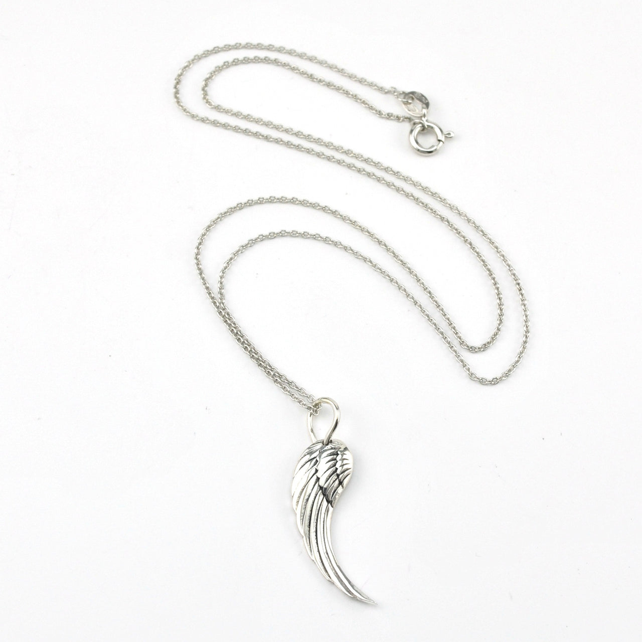 Sterling Silver Angel Wing Necklace