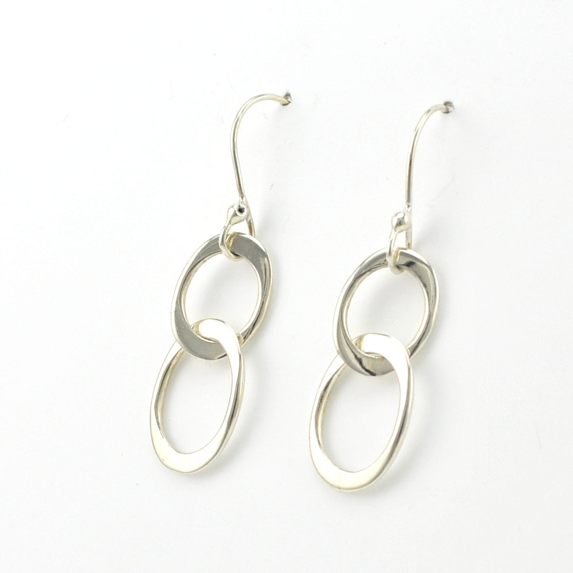 Sterling Silver Oval Link Earrings