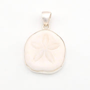 Sterling Silver Sand Dollar Pendant on white background