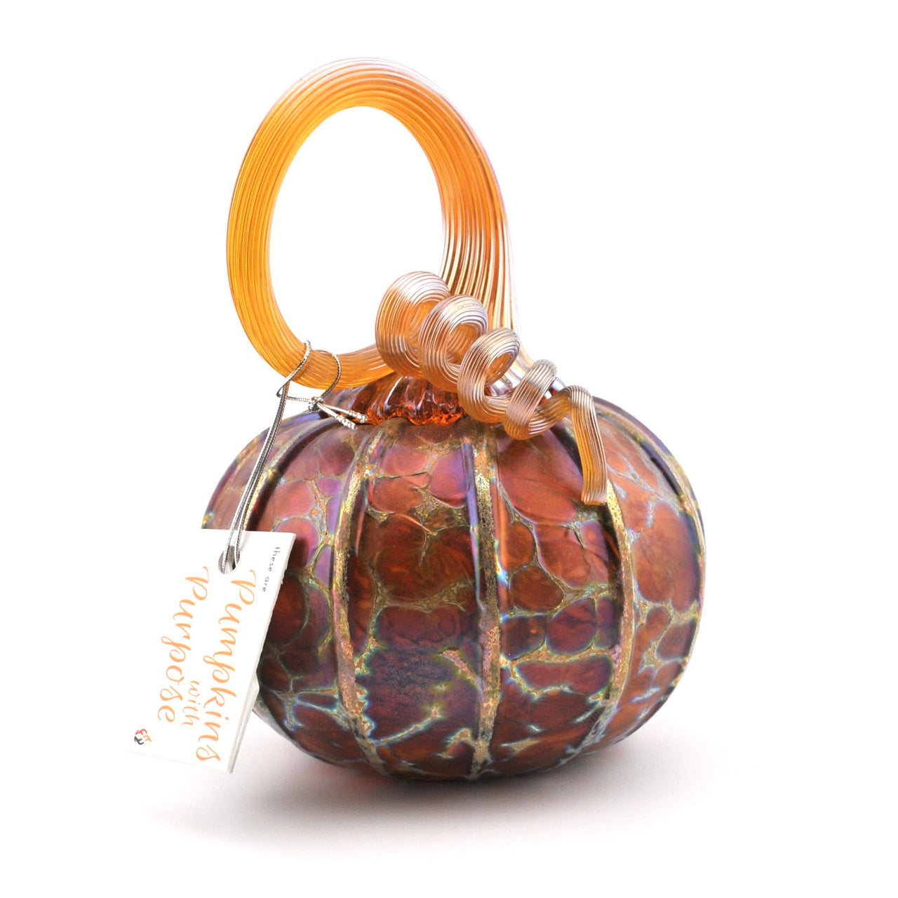 Tiny Harvest Glass Pumpkin