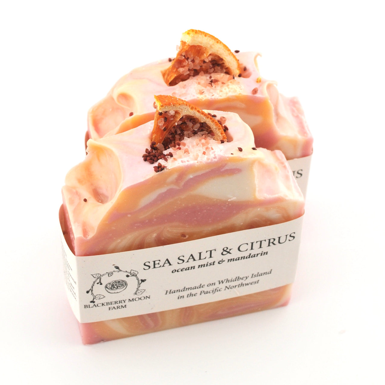 Top View Handmade Sea Salt and Citrus Soap