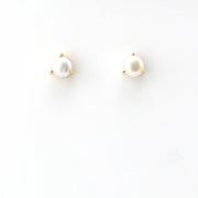 Pair of pearl earrings on a white background