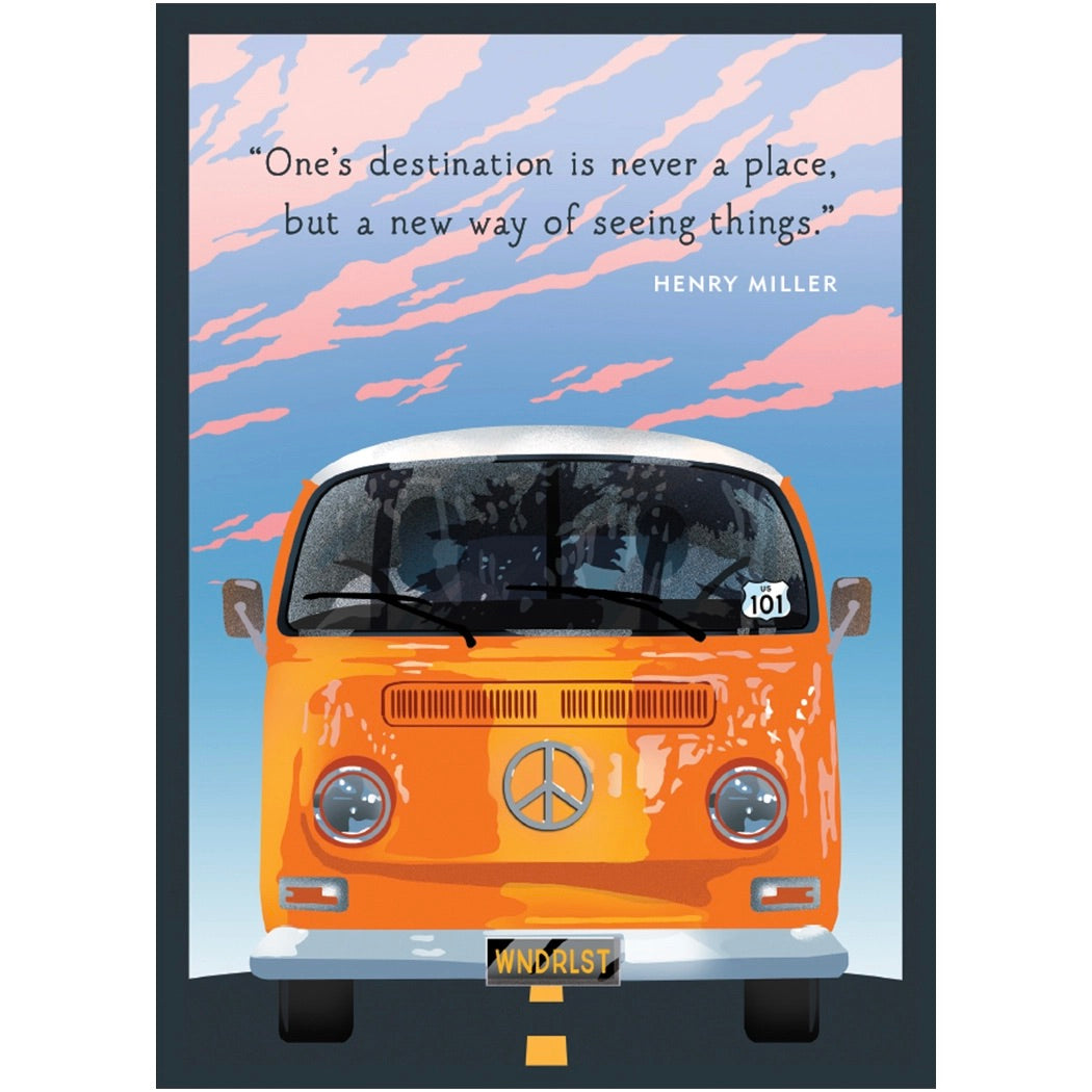 Vintage Bus Birthday Card