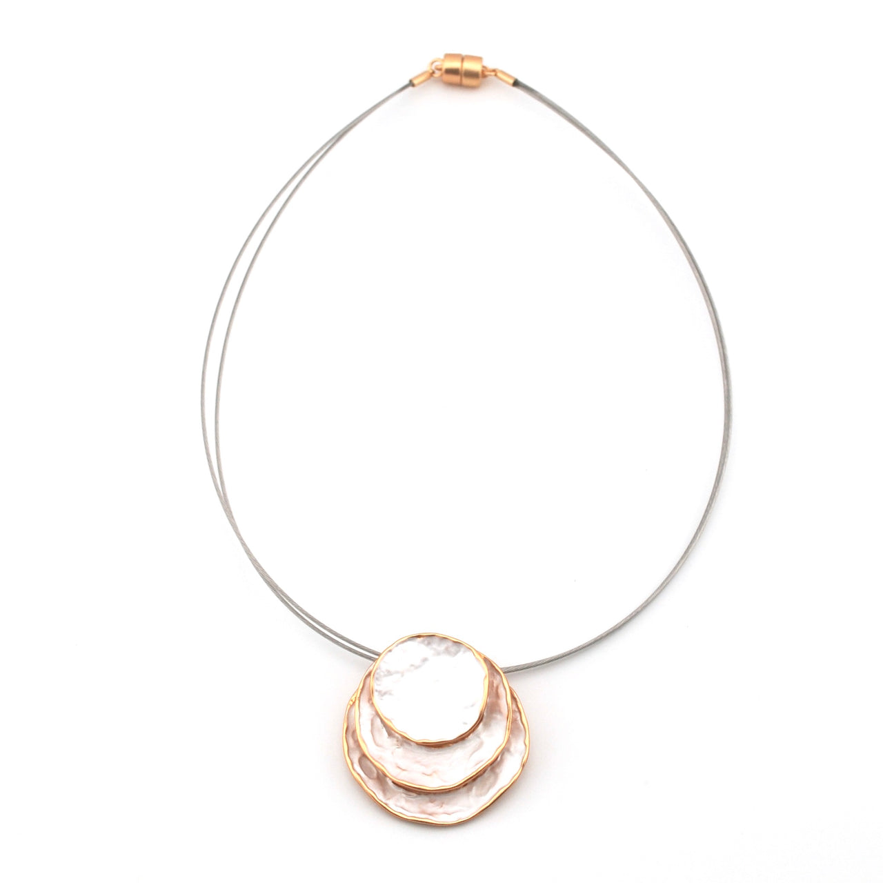 Necklace with a pendant on a white background