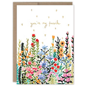 You're My Favorite Birthday Card on white background