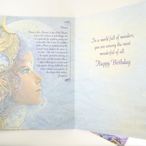 Diana Birthday Card by Josephine Wall