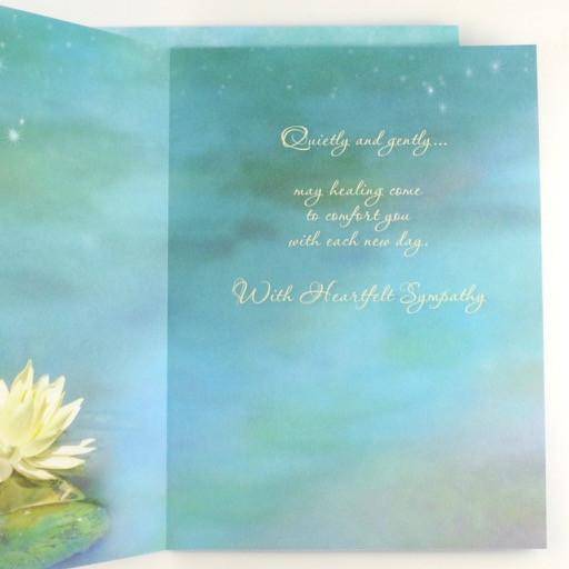Lotus and Butterflies Sympathy Card