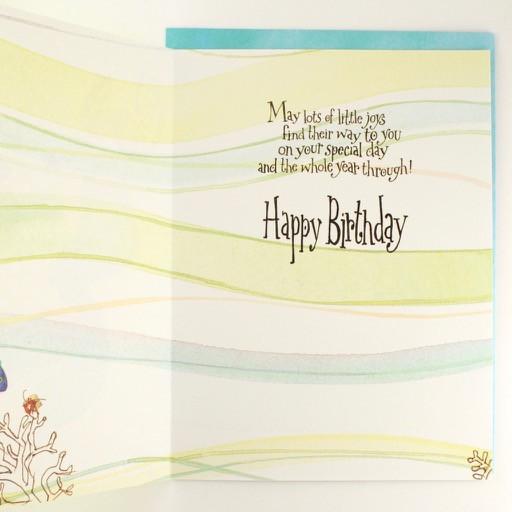 Mermaid and Seahorse Birthday Card