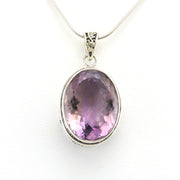 Alt View Sterling Silver Ametrine 14x19mm Oval Bali Pendant