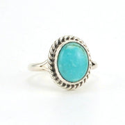 Alt View Sterling Silver Kingman Turquoise Ring Size 6