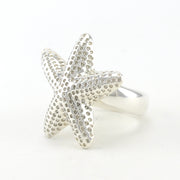 Sterling Silver Starfish Adjustable Ring