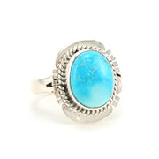 Alt View Sterling Silver Sonoran Turquoise Ring Size 7 by Lucy Jake