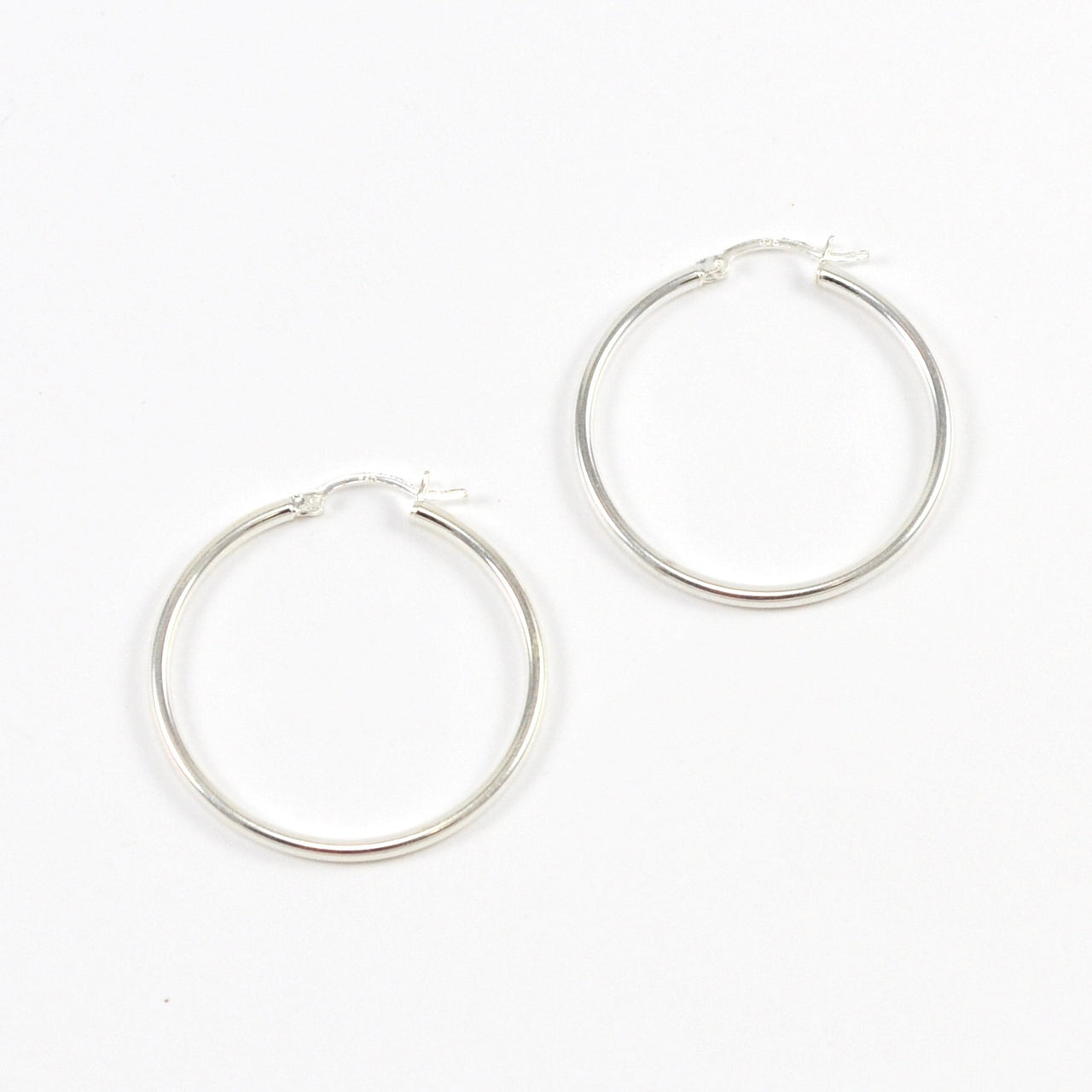 Sterling Silver 2x35mm Hoop and Click