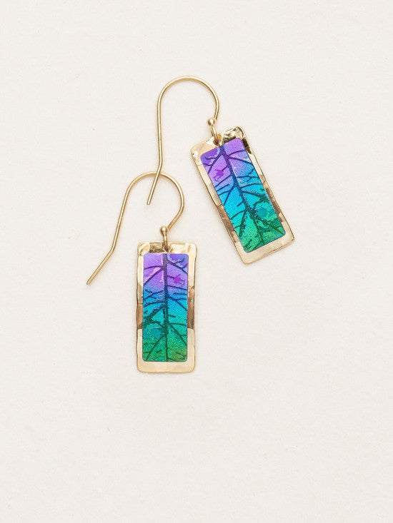 Teal/ Purple Eden Drop Earrings