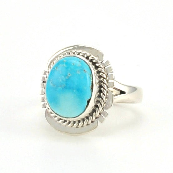 Sterling Silver Sonoran Turquoise Ring Size 7 by Lucy Jake
