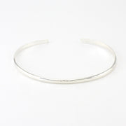Sterling Silver Hammered 2mm Cuff Bracelet