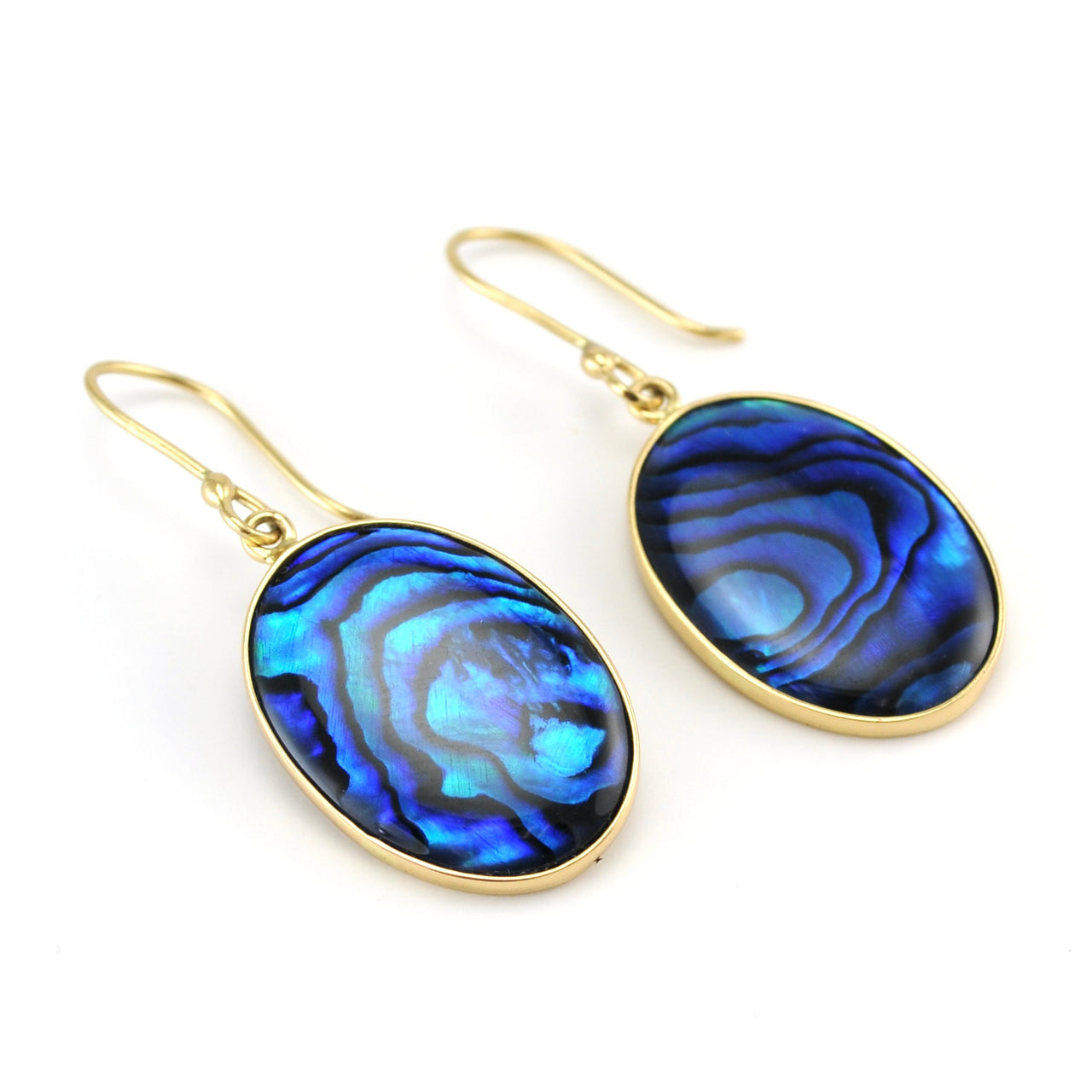 Alchemía Blue Abalone Oval Dangle Earrings