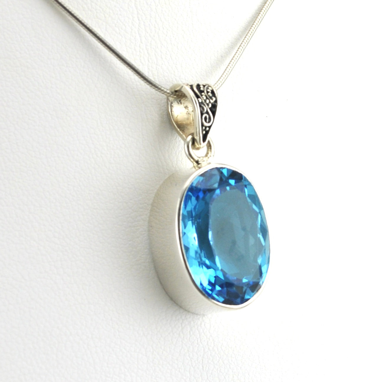 Blue Topaz Pendants 1 3/4