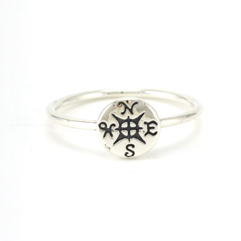 Sterling Silver Compass Ring