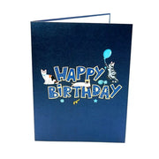 Card Front Birthday Cats Pop Up Card
