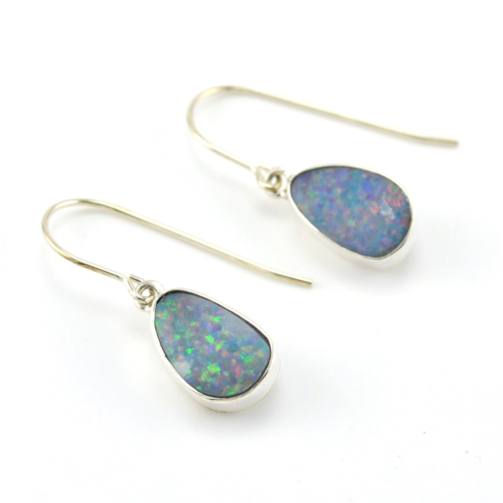 Sterling Silver Australian Opal Earrings