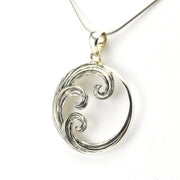 Sterling Silver Wave Pendant