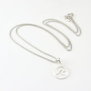 Sterling Silver Circle Wave Necklace