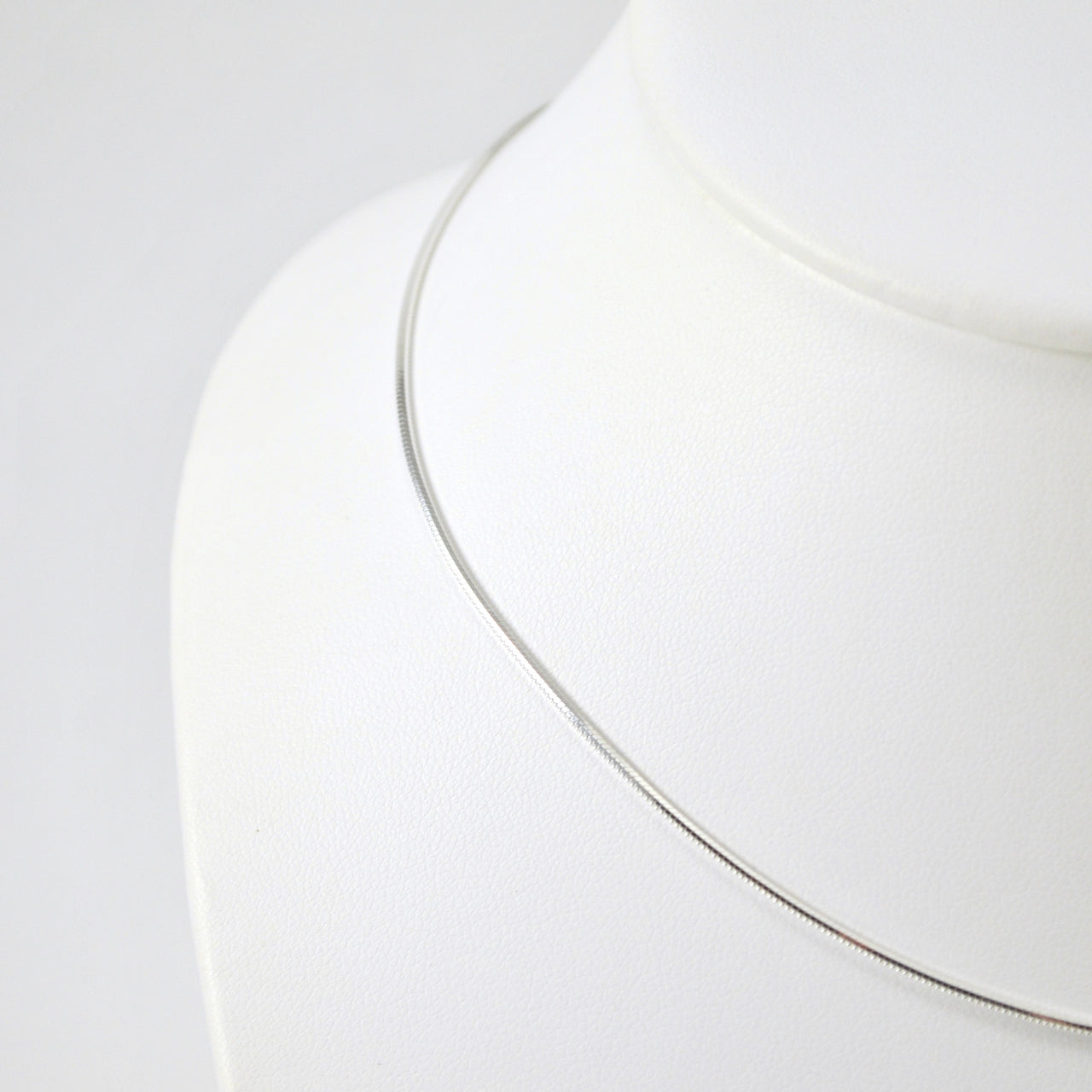 Alt View Sterling Silver 16 Inch Diamond Cut Octagonal Snake Chain