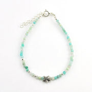 Sterling Silver Amazonite Bracelet with Starfish