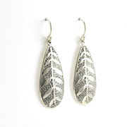 Alt View Sterling Silver Leaf Dangle Earrings