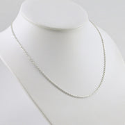 Side View Sterling Silver 18 Inch Rope 035 Chain
