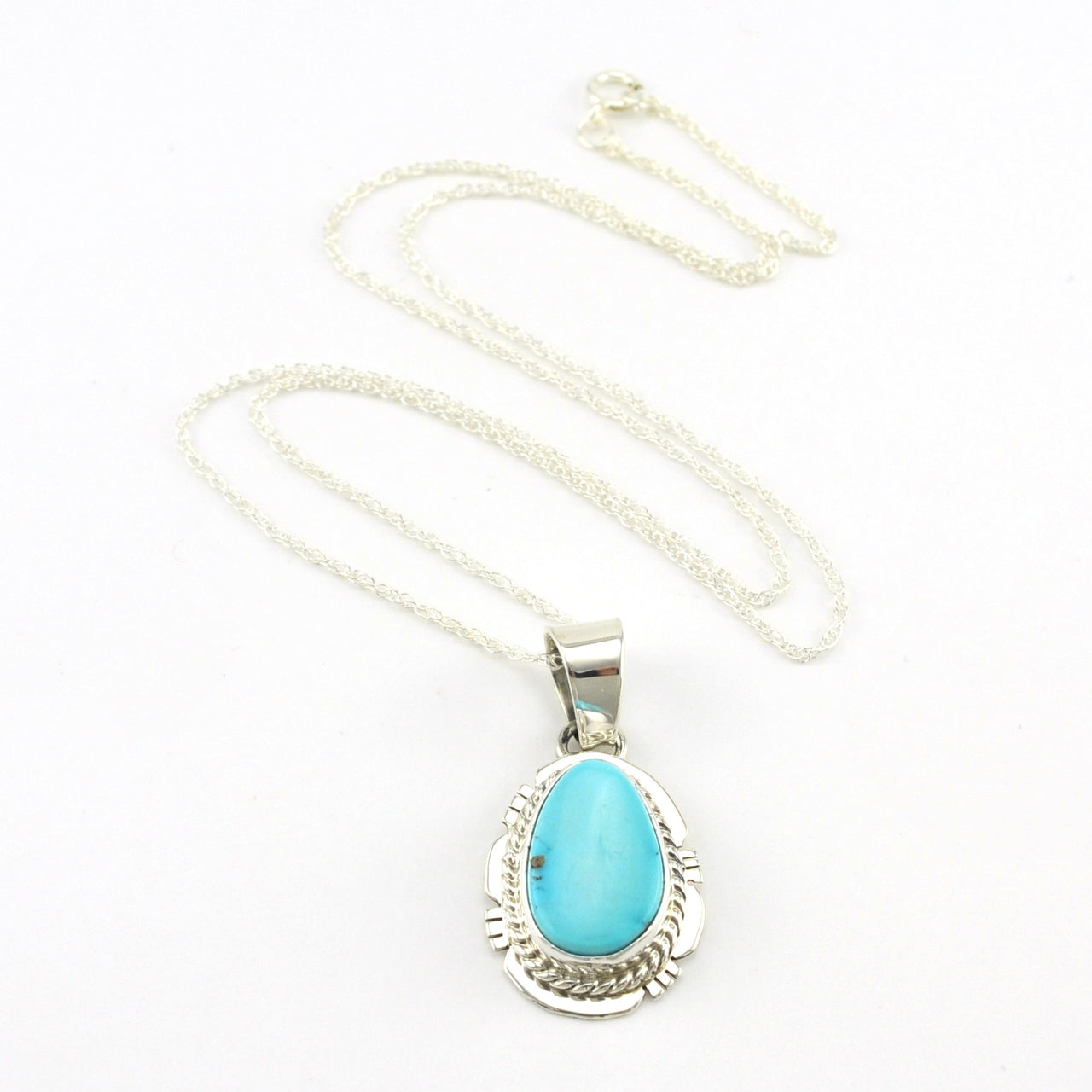 Sterling Silver Kingman Turquoise Necklace