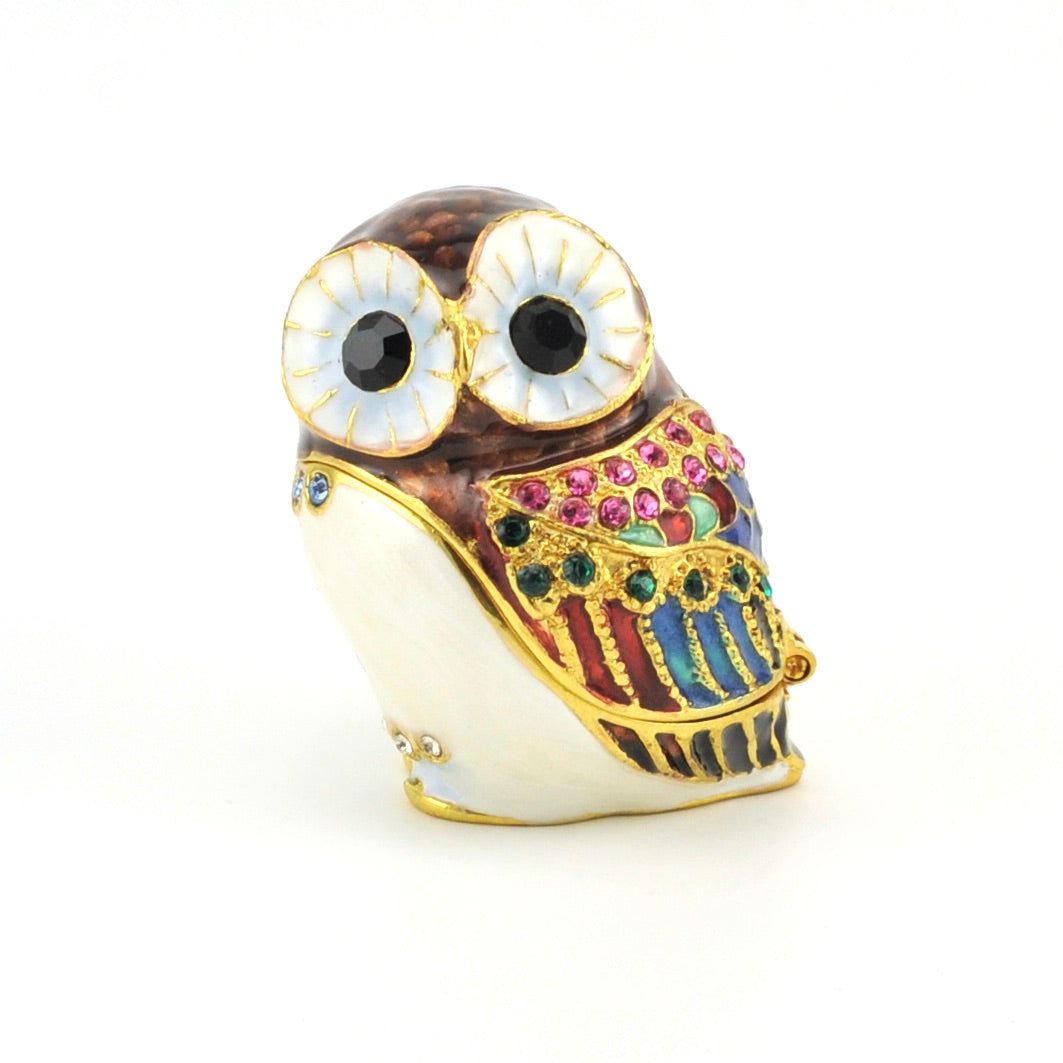 Baby Owl Enamel Box