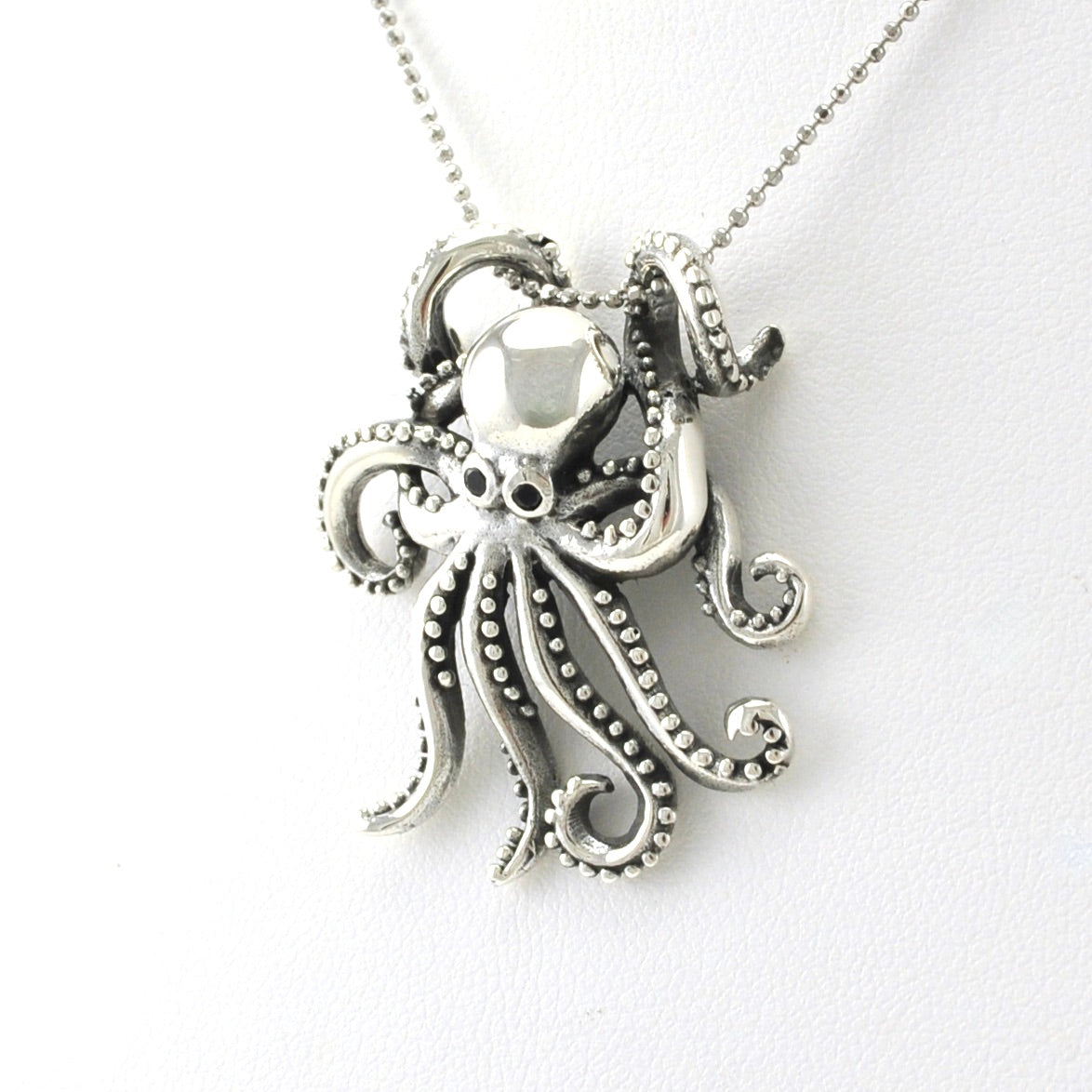 Sterling Silver Octopus 18 Inch Necklace