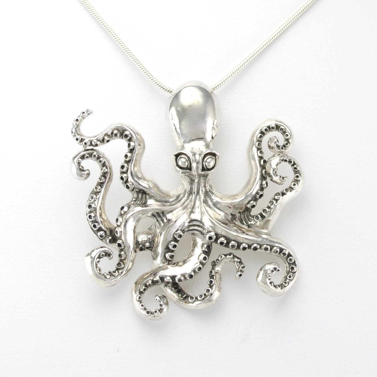 Sterling Silver Octopus Large Pendant