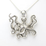 Sterling Silver Octopus Large Pendant