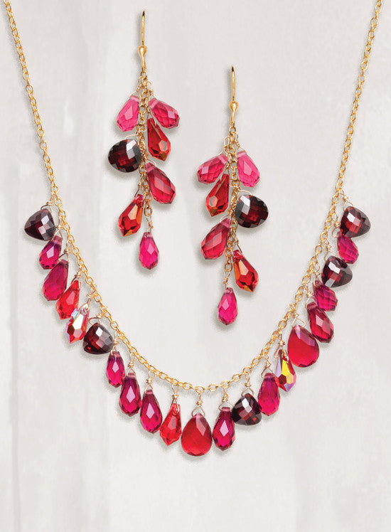 Alt View Scarlet Lorelei Cluster Earrings