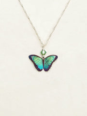 Green Flash Bella Butterfly Pendant Necklace