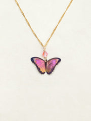 Living Coral Bella Butterfly Pendant Necklace