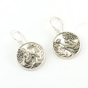 Sterling Silver Mother of Pearl Mermaid Dangle Earrings