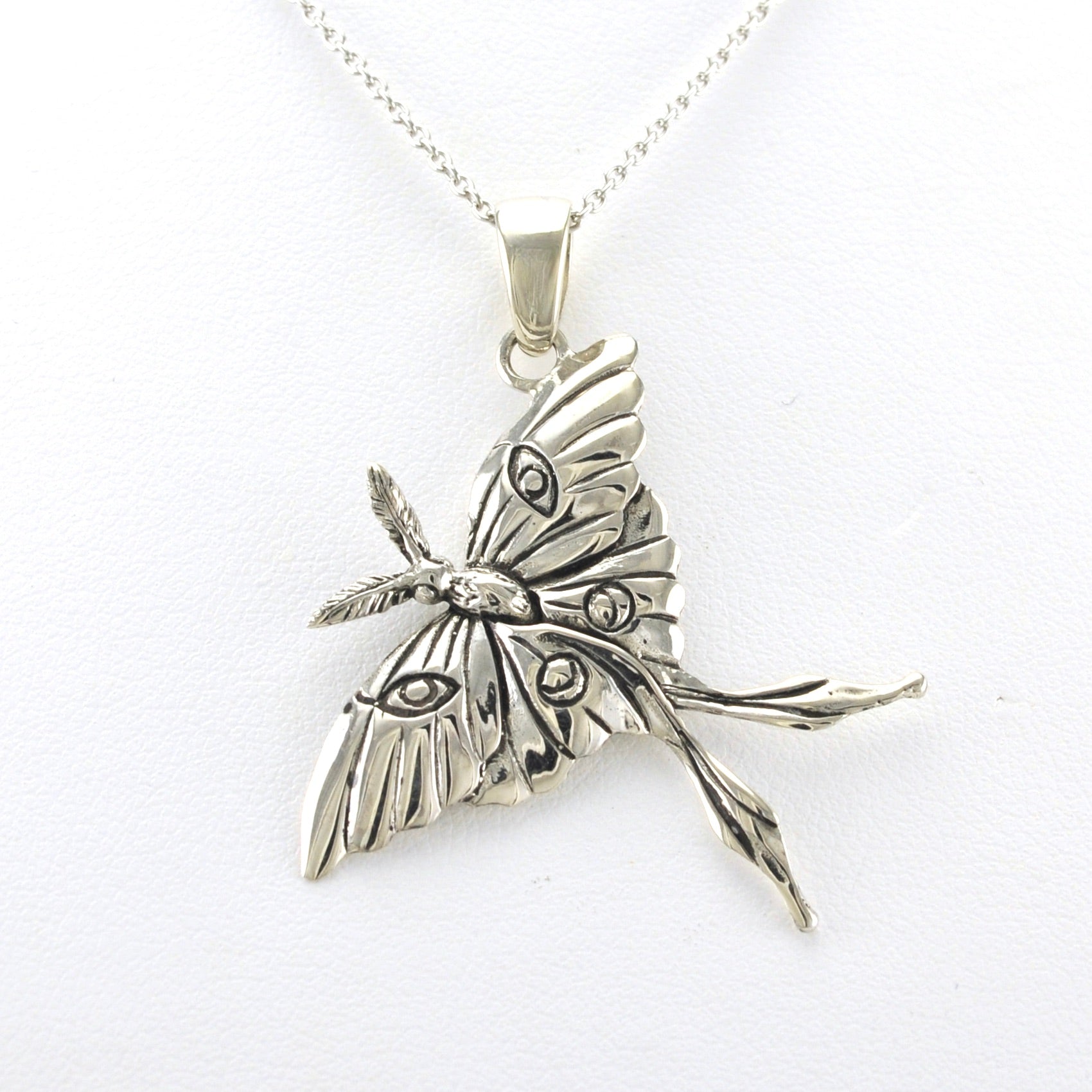 Luna Moth Necklace in Silver – The Good Collective