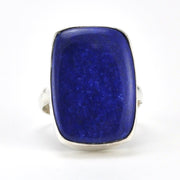 Alt View Sterling Silver Lapis 16x23mm Rectangle Ring