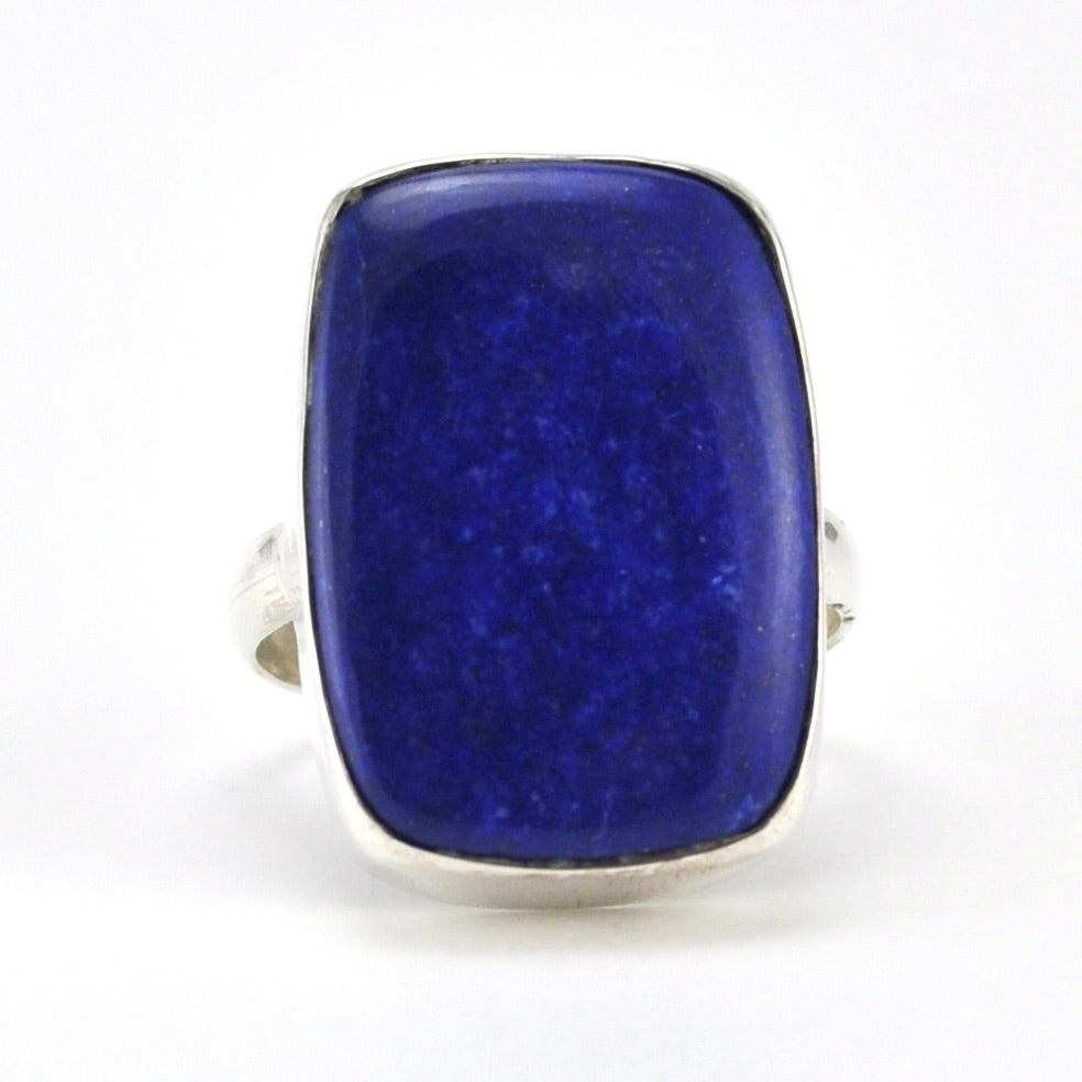 Alt View Sterling Silver Lapis 16x23mm Rectangle Ring